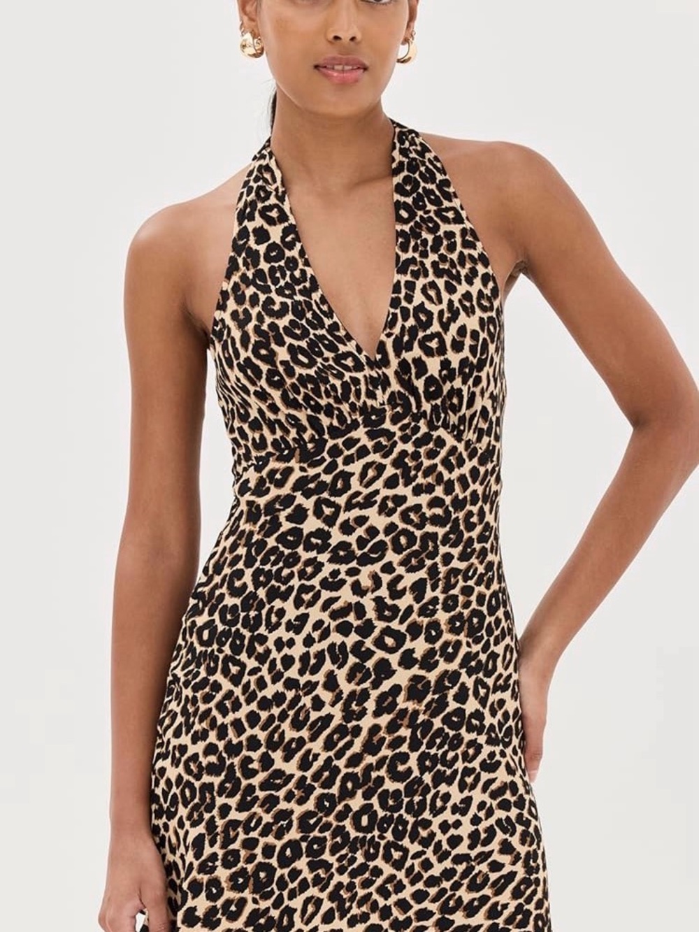 Reformation Delanie Leopard-Print in Tan and Black